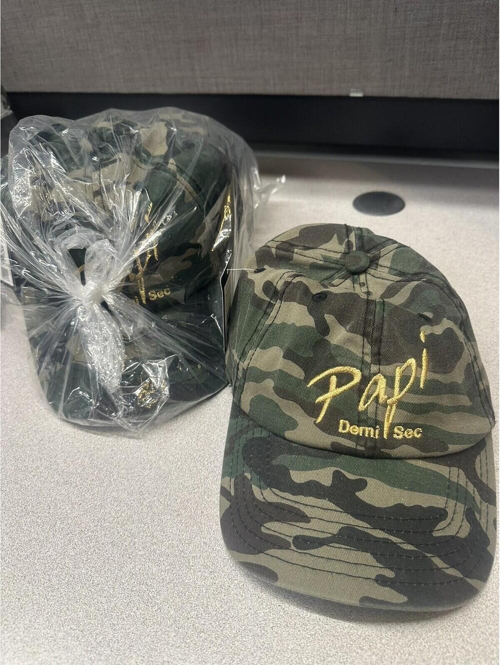 12 Papi Demi Sec Camoflauge Hat Caps NWT!